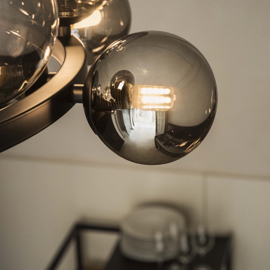 Ideal Lux - LED luster na sajli PERLAGE 25xG9/3W/230V 110 cm crna/zadimljeno-crna