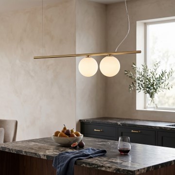 Ideal Lux - LED luster na sajli PERLINE 2xG9/3W/230V zlatan