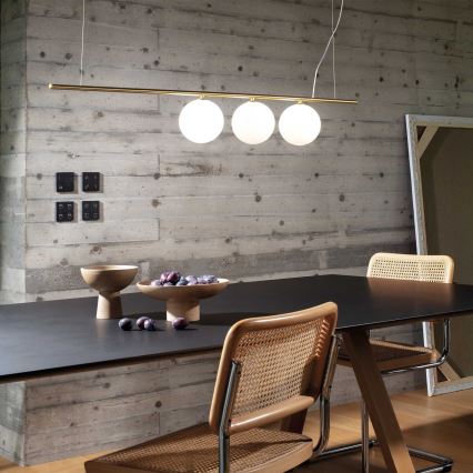 Ideal Lux - LED luster na sajli PERLINE 3xG9/3W/230V zlatna