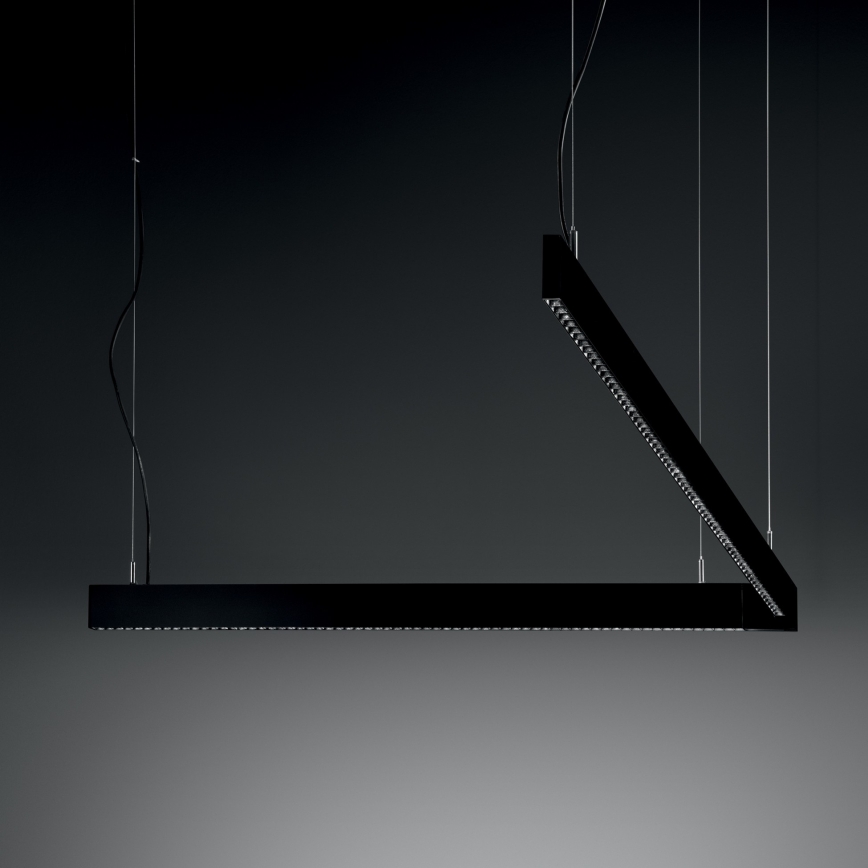 Ideal Lux - LED luster na sajli STEEL LED/29W/230V 3000K CRI 90 120 cm crna