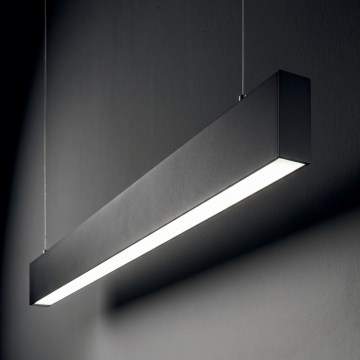 Ideal Lux - LED luster na sajli STEEL LED/29W/230V 3000K CRI 90 120 cm crna