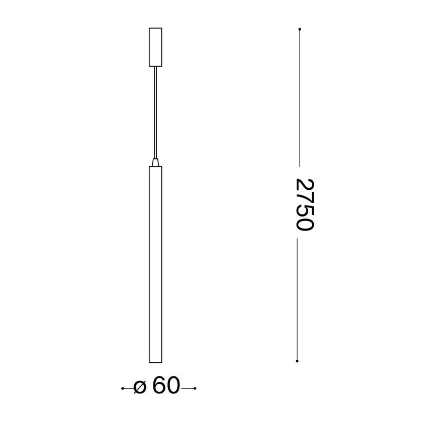 Ideal Lux - LED luster na sajli ULTRATHIN LED/11,5W/230V CRI 90 crna