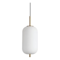 Ideal Lux - LED luster na sajli UMILE LED/20W/230V prečnik 22 cm CRI 90 mesing/bela