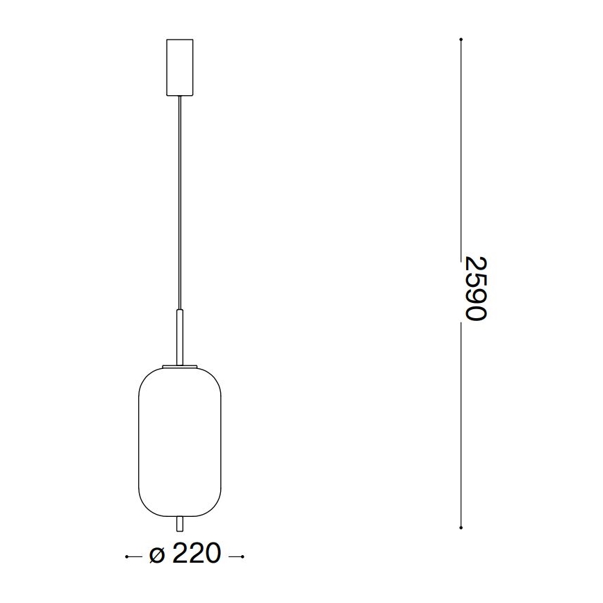 Ideal Lux - LED luster na sajli UMILE LED/20W/230V prečnik 22 cm CRI 90 mesing/bela