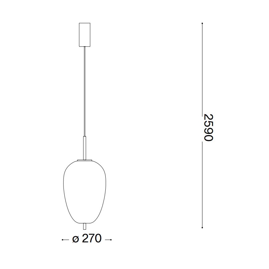 Ideal Lux - LED luster na sajli UMILE LED/20W/230V prečnik 27 cm CRI 90 mesing/bela
