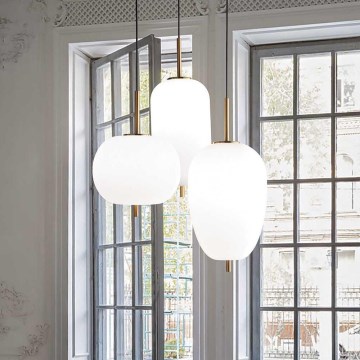 Ideal Lux - LED luster na sajli UMILE LED/55W/230V prečnika 60 cm CRI 90 mesing/bela