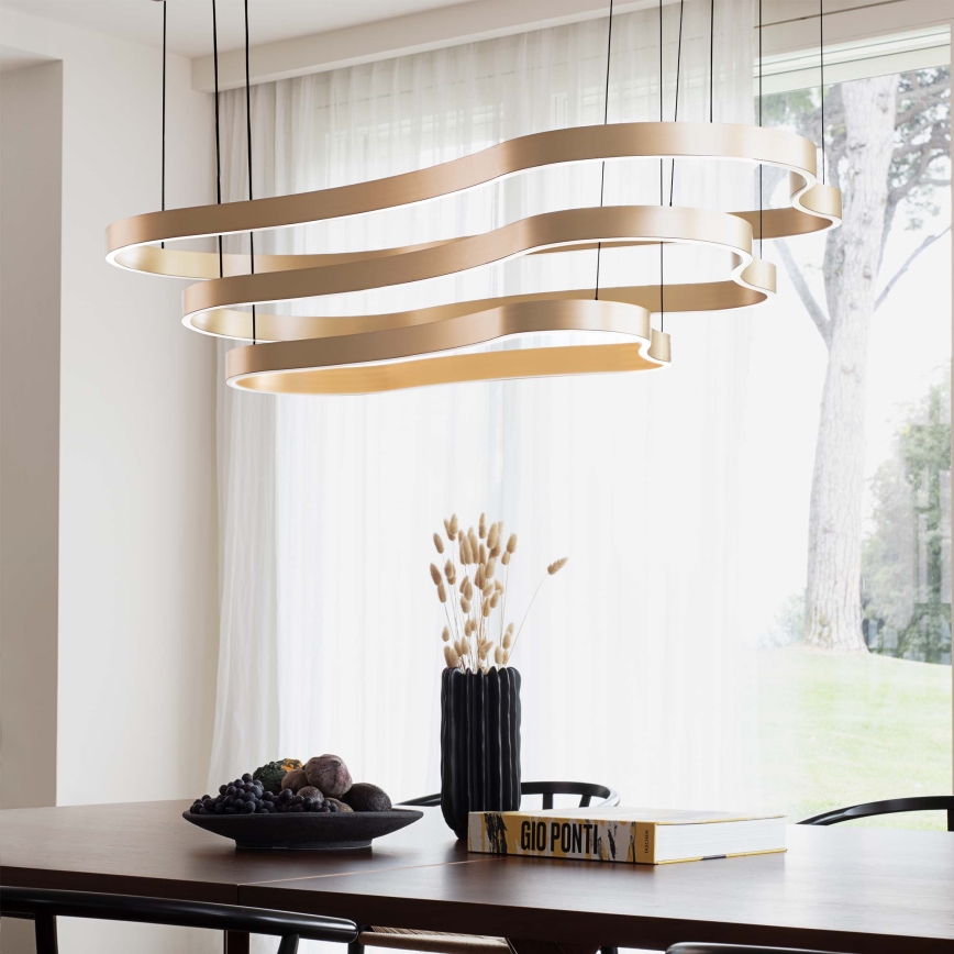 Ideal Lux - LED luster na sajli WAVES LED/45W/230V CRI 90 mesing
