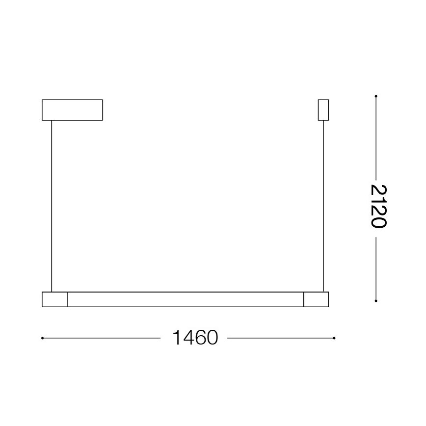 Ideal Lux - LED Luster na sajli YOKO LED/17W/230V CRI 90 bela