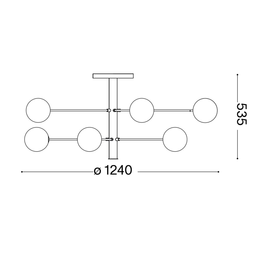 Ideal Lux - LED luster na šipci COSMOPOLITAN 10xG9/3W/230V prečnik 124 cm crna