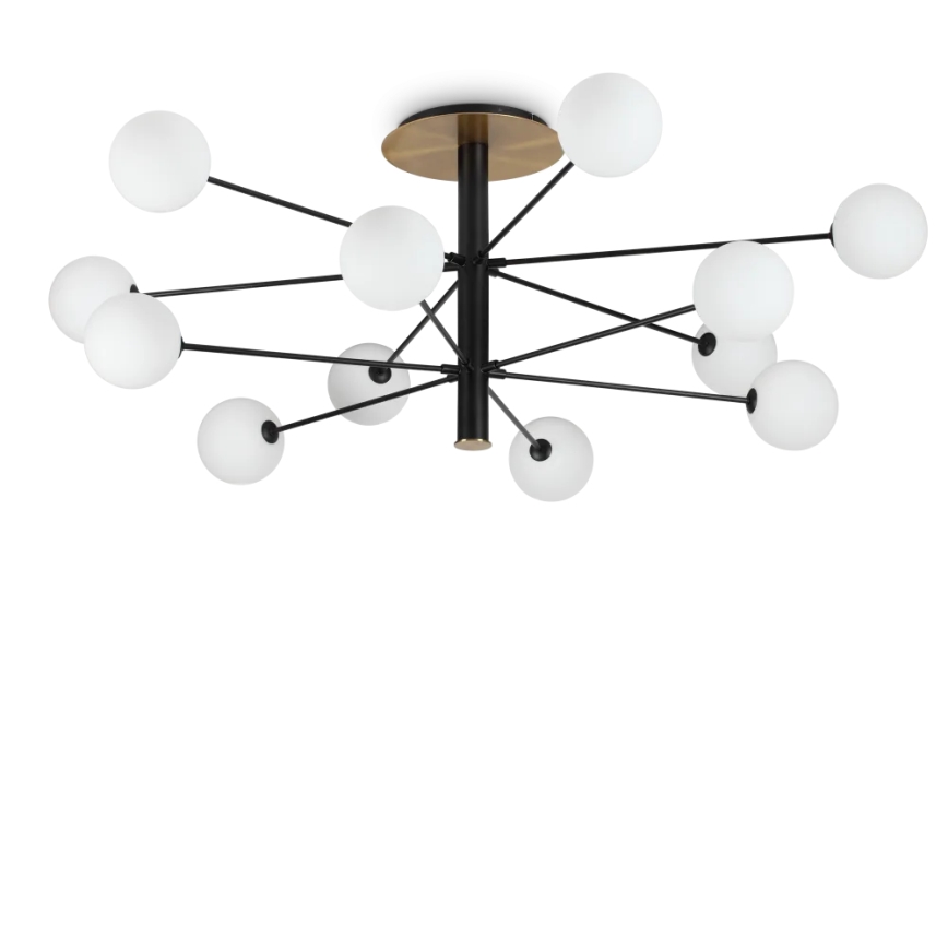 Ideal Lux - LED luster na šipci COSMOPOLITAN 12xG9/3W/230V prečnik 145 cm crna