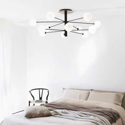 Ideal Lux - LED luster na šipci COSMOPOLITAN 12xG9/3W/230V prečnik 145 cm crna