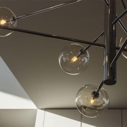 Ideal Lux - LED luster na stalku EQUINOXE 12xG4/2W/230V prečnik 124 cm sjajni hrom/prozirno