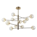 Ideal Lux - LED luster na šipci EQUINOXE 12xG4/2W/230V prečnik 128,1 cm mesing/zadimljeno