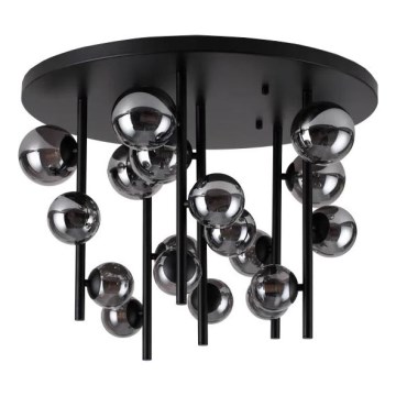 Ideal Lux - LED luster na šipci PERLAGE 18xG9/3W/230V prečnik 70 cm crna/zadimljeno crna