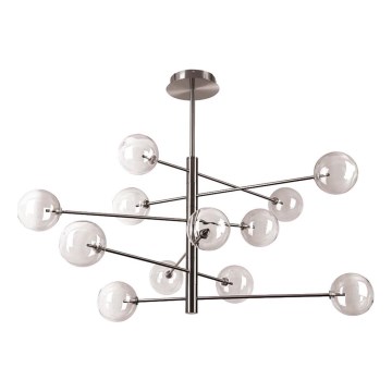 Ideal Lux - LED luster na stalku EQUINOXE 12xG4/2W/230V prečnik 128,1 cm sjajni hrom/dimna