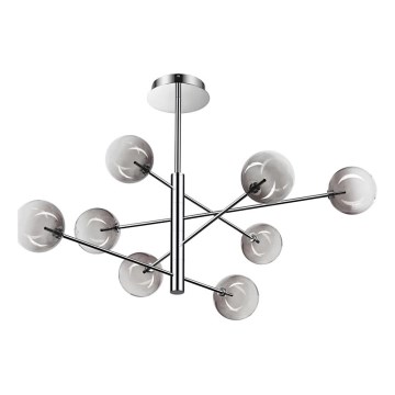 Ideal Lux - LED luster na stalku EQUINOXE 8xG4/2W/230V Ø 128 cm sjajni hrom/dimljeno