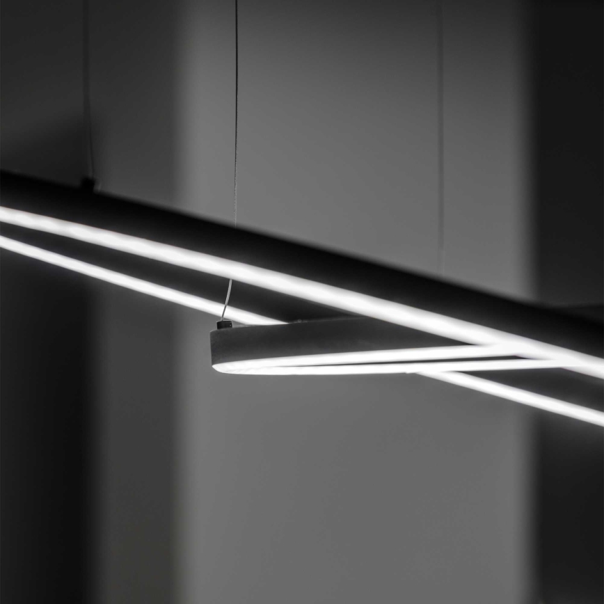 Ideal Lux - LED prigušiva luster na sajli ORACLE SLIM LED/40W/230V 4000K prečnik 70 cm CRI 90 crna