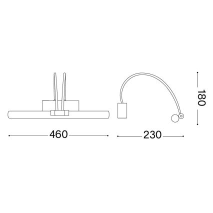 Ideal Lux - LED osvetljenje za slike MIRROR LED/4,6W/230V sjajni hrom