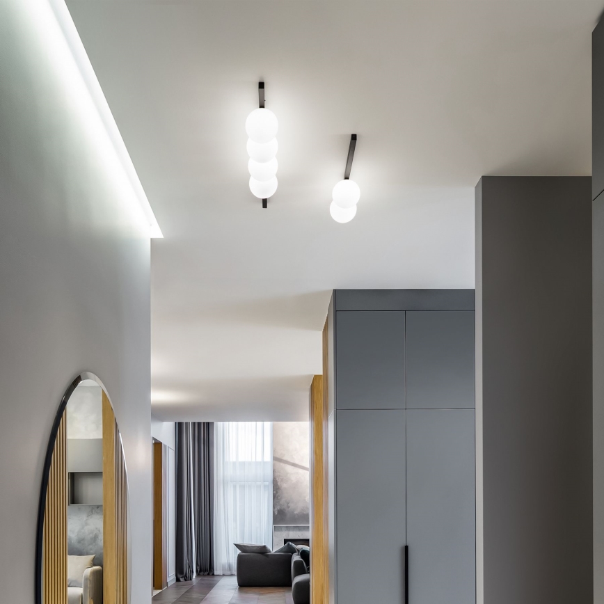 Ideal Lux - LED plafonska svetiljka BINOMIO 2xG9/3W/230V crna