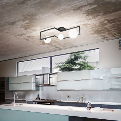 Ideal Lux - LED plafonski luster ANGOLO 3xG9/3W/230V crni