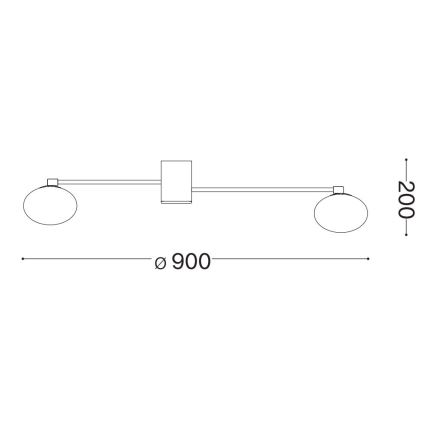 Ideal Lux - LED plafonski luster HERMES 3xG9/3W/230V prečnik 90 cm zlatna