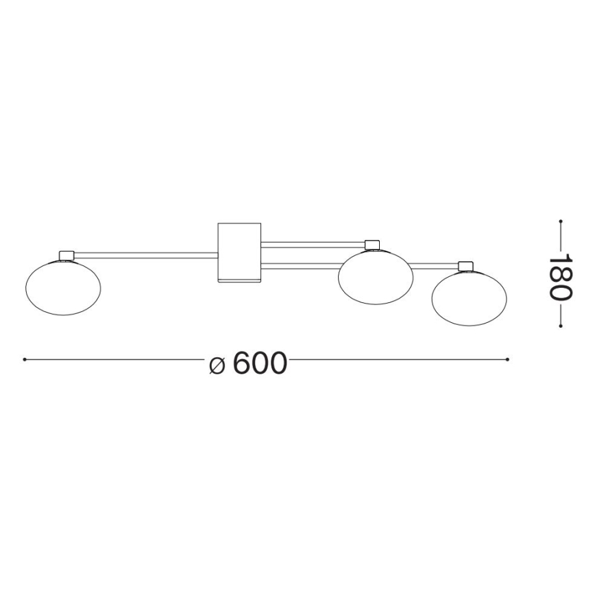 Ideal Lux - LED plafonski luster HERMES 5xG9/3W/230V prečnik 60 cm bela