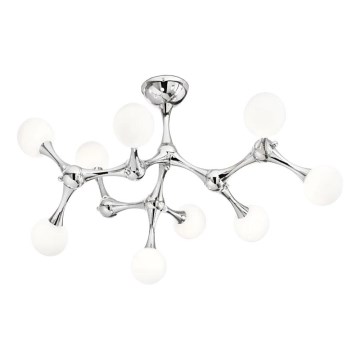 Ideal Lux - LED plafonski luster NODINO 9xG9/3W/230V prečnik 83 cm sjajni hrom/bela