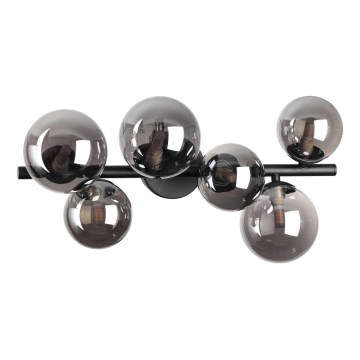 Ideal Lux - LED plafonski luster PERLAGE 6xG9/3W/230V 49 cm crna/zadimljena crna