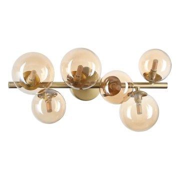 Ideal Lux - LED plafonski luster PERLAGE 6xG9/3W/230V 49 cm zlatna/zadimljeno-bež