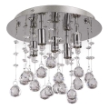 Ideal Lux - LED plafonsko svetlo MOONLIGHT sa kristalima 5xG9/3W/230V prečnik 26 cm sjajni hrom