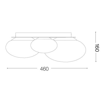 Ideal Lux - LED plafonsko svetlo NINFEA 3xGX53/9W/230V belo