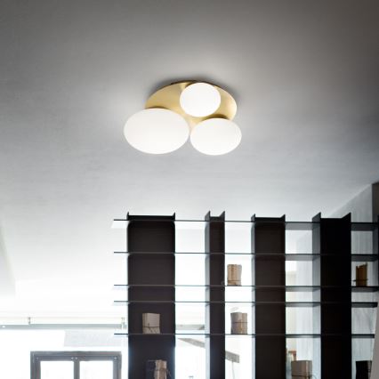 Ideal Lux - LED plafonsko svetlo NINFEA 3xGX53/9W/230V zlatna
