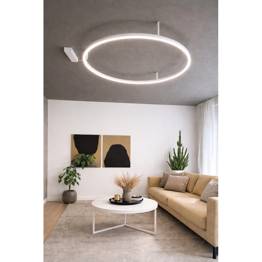 Ideal Lux - LED plafonsko svetlo ORACLE SLIM LED/37W/230V 2700K CRI 90, prečnik 70 cm, bela