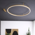 Ideal Lux - LED plafonsko svetlo ORACLE SLIM LED/37W/230V 3000K CRI 90 prečnik 70 cm zlatna