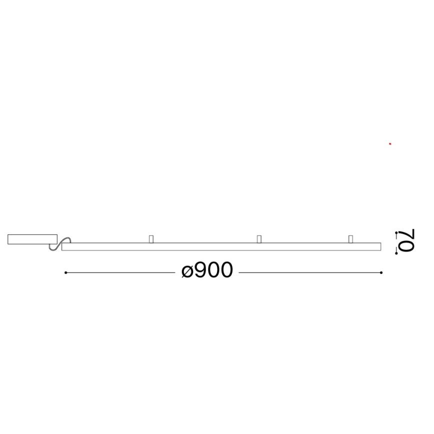 Ideal Lux - LED stropno svetlo ORACLE SLIM LED/53W/230V 3000K CRI 90 prečnik 90 cm zlatno