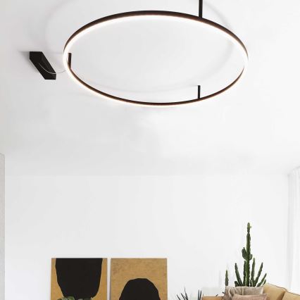 Ideal Lux - LED plafonsko svetlo ORACLE SLIM LED/53W/230V 4000K CRI 90 prečnik 90 cm crna