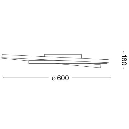 Ideal Lux - LED plafonsko svetlo OZ LED/47W/230V Ø 60 cm CRI 90 belo