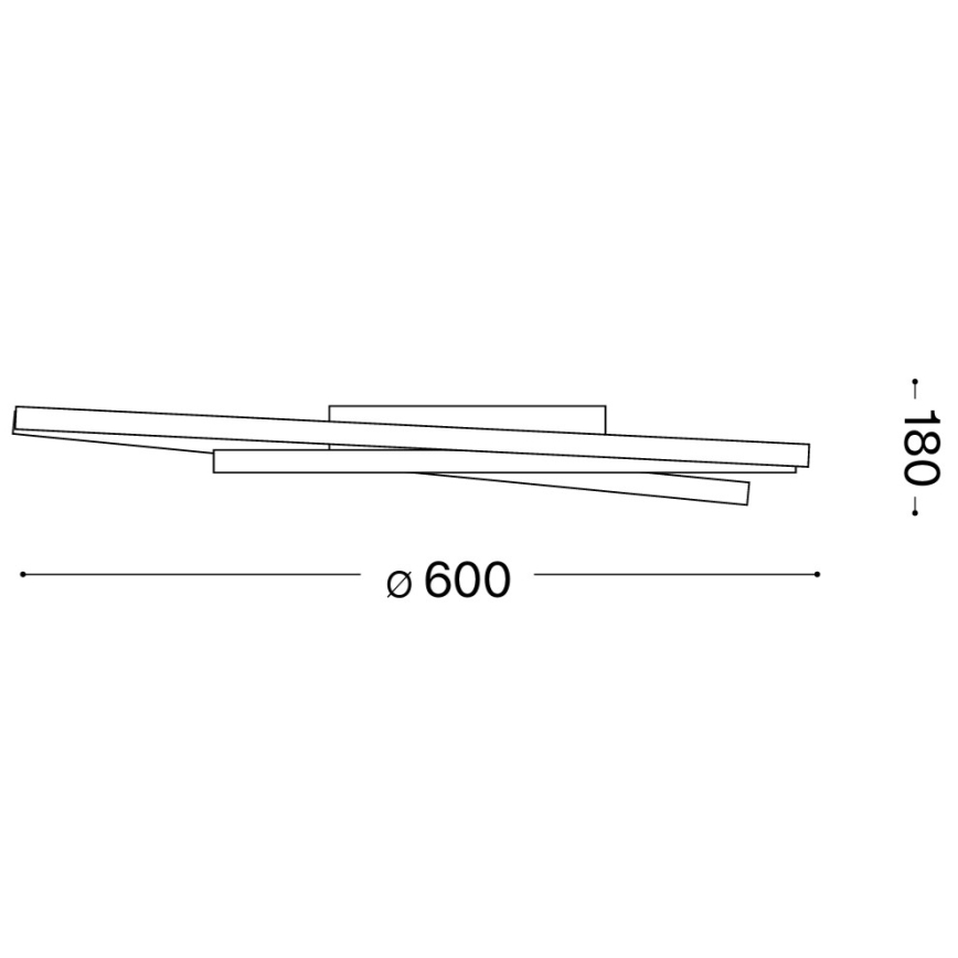Ideal Lux - LED plafonsko svetlo OZ LED/47W/230V Ø 60 cm CRI 90 belo