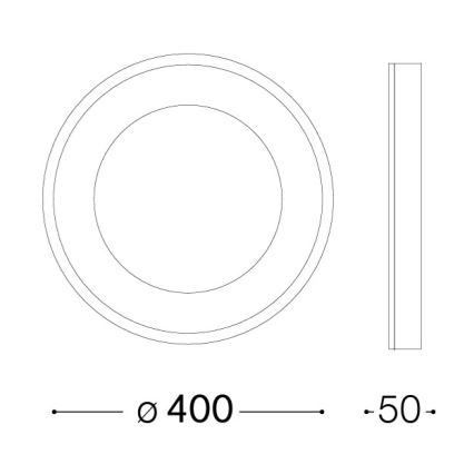 Ideal Lux - LED plafonsko svetlo PLANET LED/20W/230V CRI 90 prečnik 40 cm belo