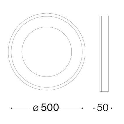 Ideal Lux - LED plafonsko svetlo PLANET LED/25W/230V CRI 90 Ø 50 cm belo
