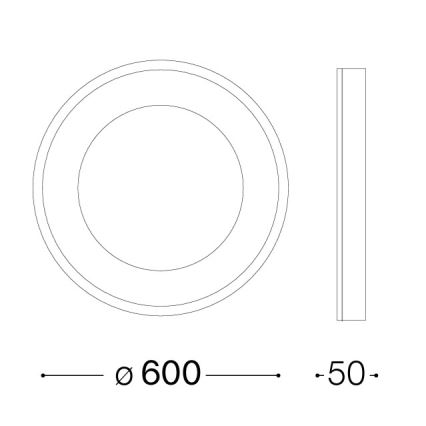 Ideal Lux - LED plafonsko svetlo PLANET LED/29W/230V CRI 90, prečnik 60 cm, mesing