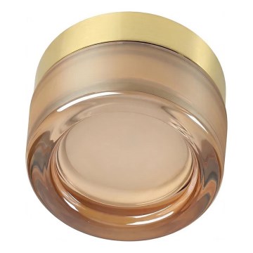 Ideal Lux - LED plafonsko svetlo za kupatilo LOLLY 1xGX53/9W/230V Ø 10,5 cm IP44 zlatna/dimljena bež