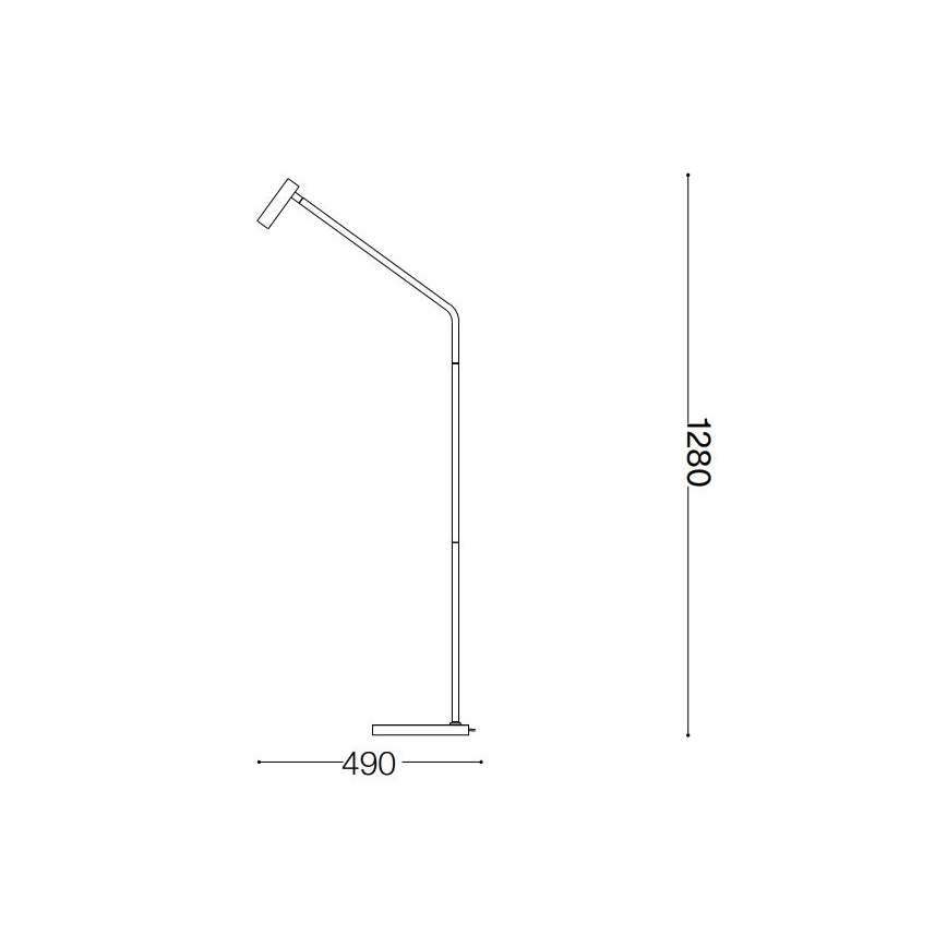 Ideal Lux - LED podna lampa EASY LED/3,5W/230V CRI 90 crna