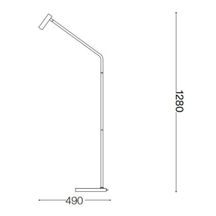 Ideal Lux - LED Podna lampa EASY LED/3,5W/230V CRI 90 mesing