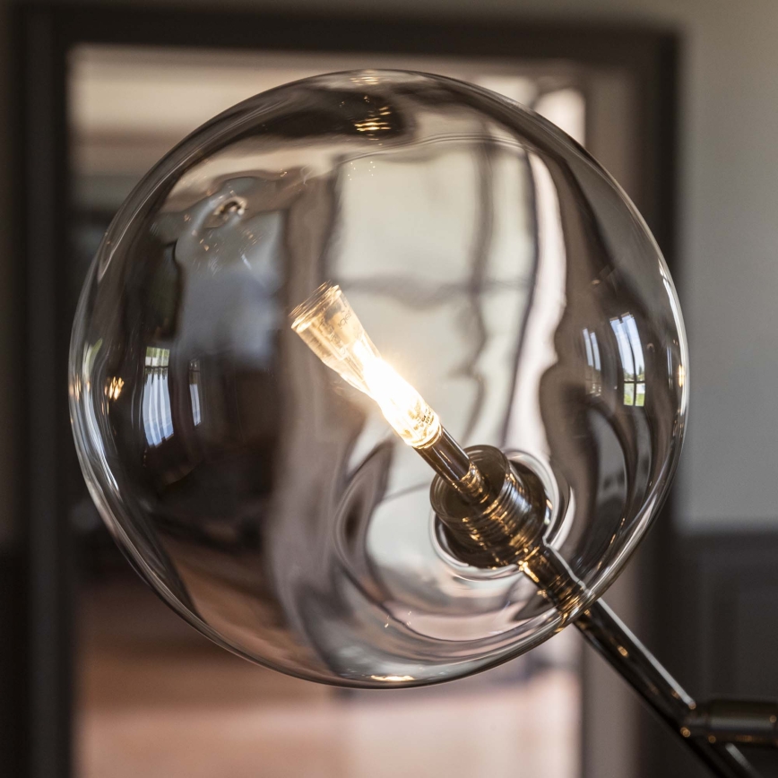 Ideal Lux - LED podna lampa EQUINOXE 4xG4/2W/230V sjajni hrom/prozirno staklo