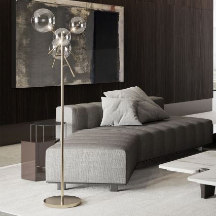 Ideal Lux - LED podna lampa EQUINOXE 4xG4/2W/230V mesing/prozirno