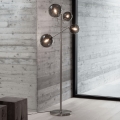 Ideal Lux - LED podna lampa EQUINOXE 4xG4/2W/230V sjajni hrom/zadimljeno staklo