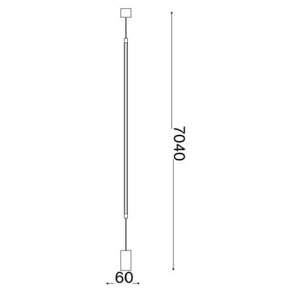 Ideal Lux - LED podna lampa FILO LED/14W/230V 2700K CRI 90 crna