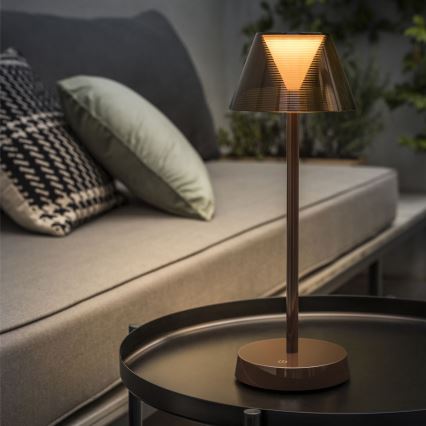Ideal Lux - LED prigušiva dodirna lampa LOLITA LED/2,8W/5V 2200 mAh IP54 braon