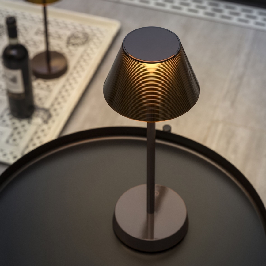 Ideal Lux - LED prigušiva dodirna lampa LOLITA LED/2,8W/5V 2200 mAh IP54 braon